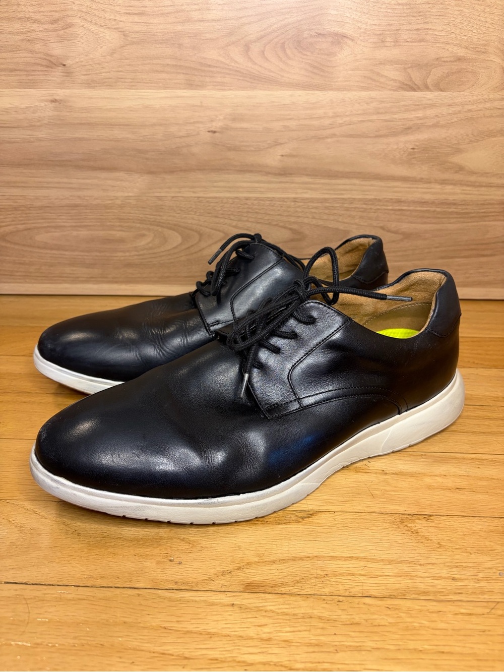 Florsheim Dash Plain Toe Black Leather Oxfords - Size 11.5